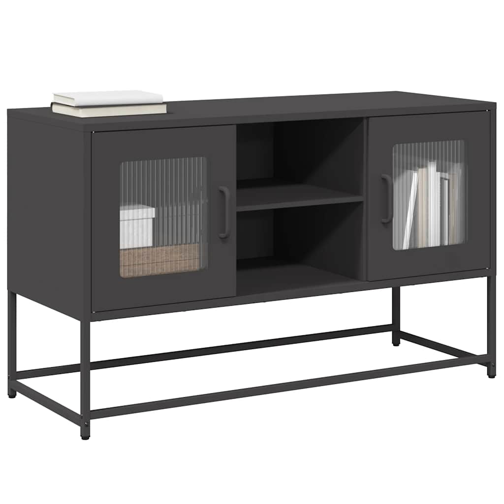 Móvel de TV 100,5x39x60,5 cm aço preto