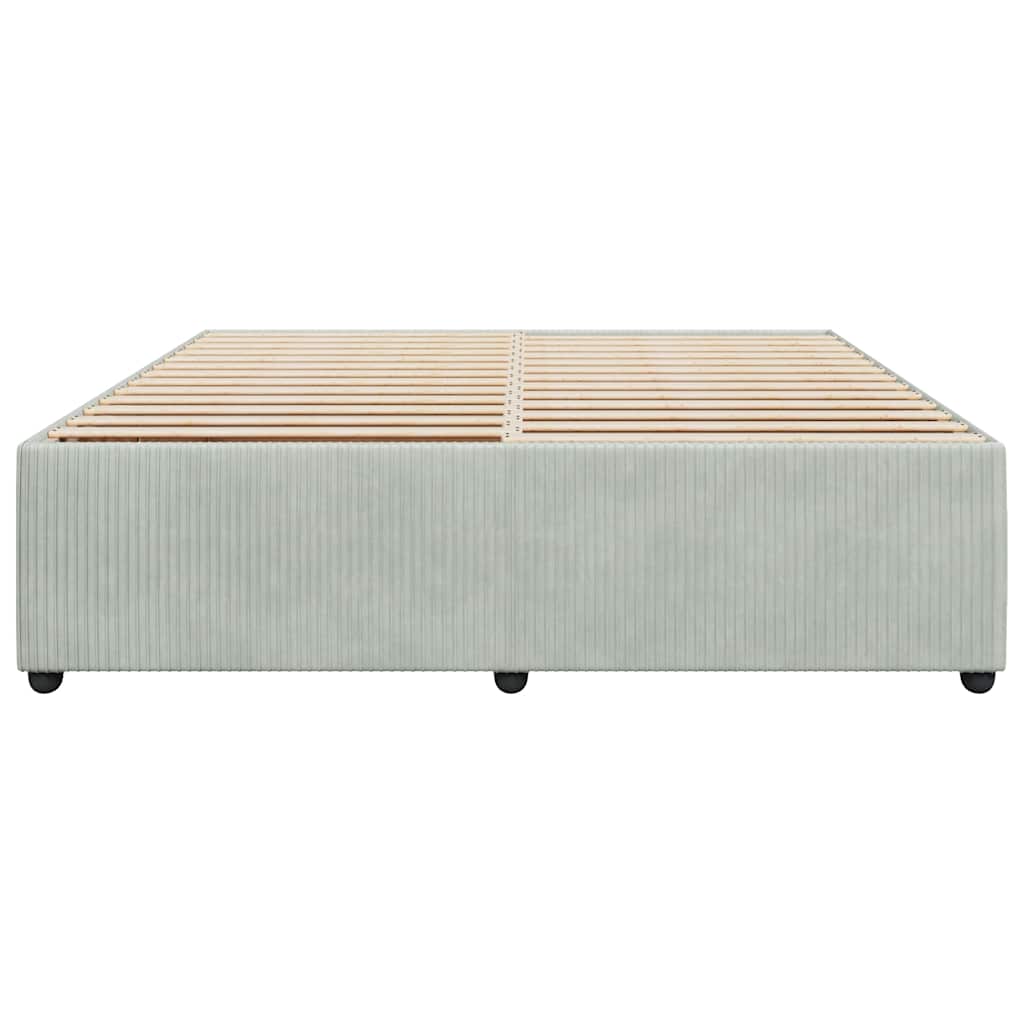 Estrutura de cama sem colchão 180x200 cm veludo cinzento-claro