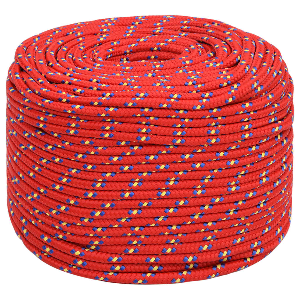 Corda de barco 10 mm 100 m polipropileno vermelho