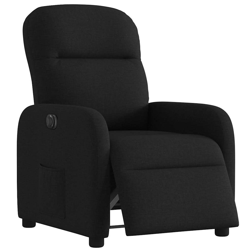 Poltrona elétrica reclinável tecido preto
