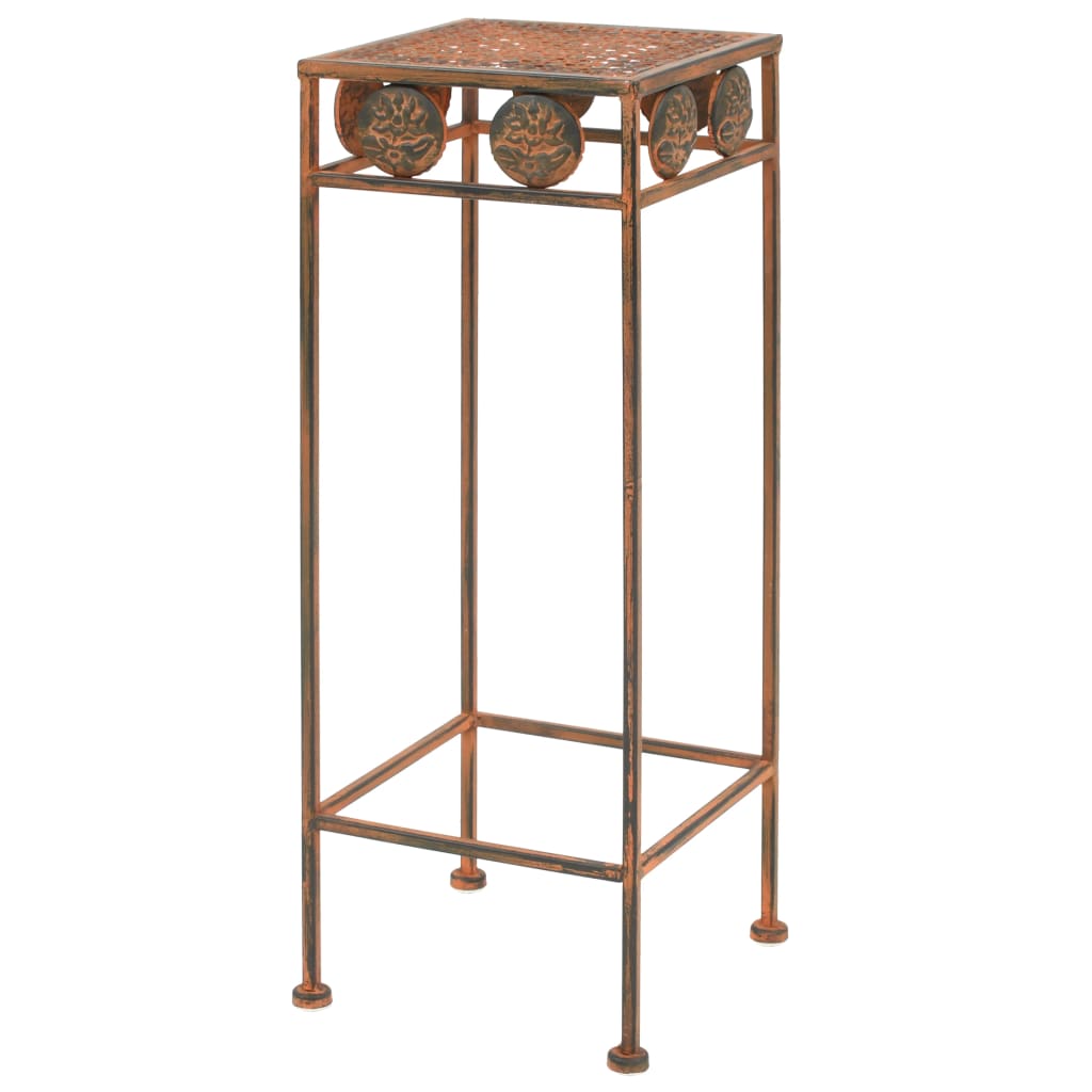 Suportes para plantas 3 pcs estilo vintage metal enferrujado