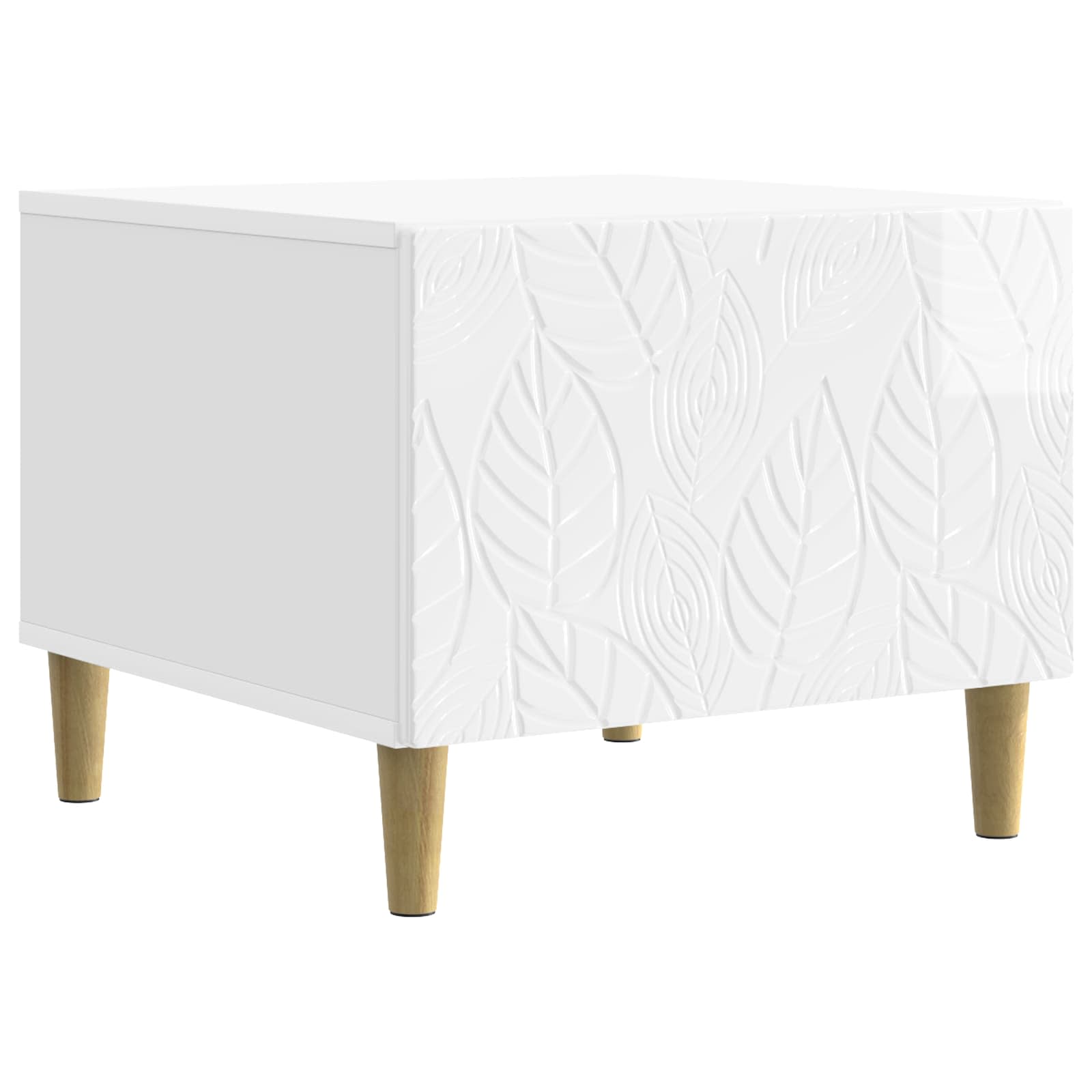 Mesa de centro branco brilhante 50 x 49 x 40 cm