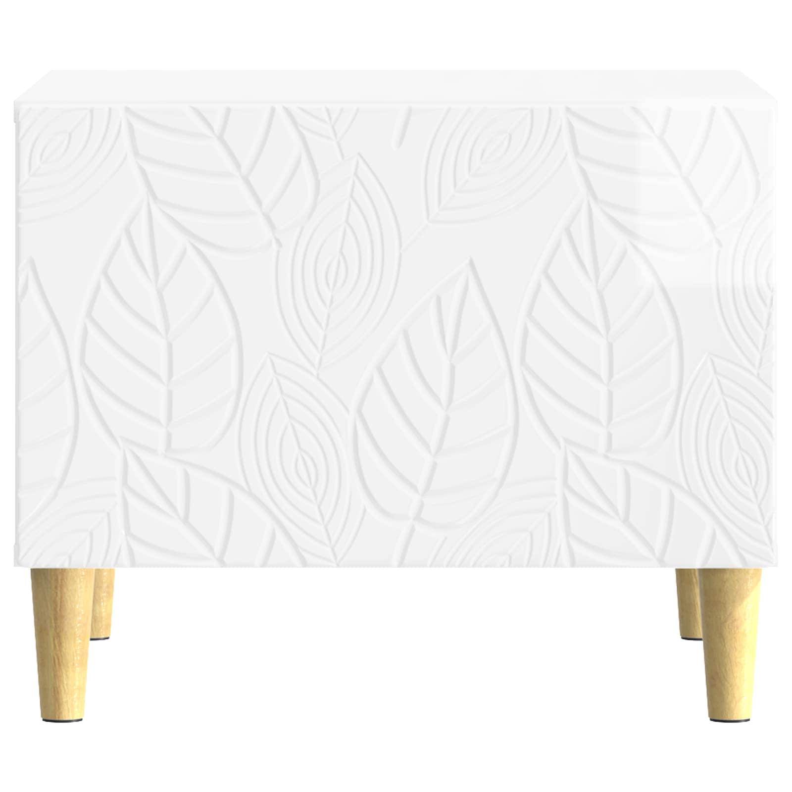 Mesa de centro branco brilhante 50 x 49 x 40 cm