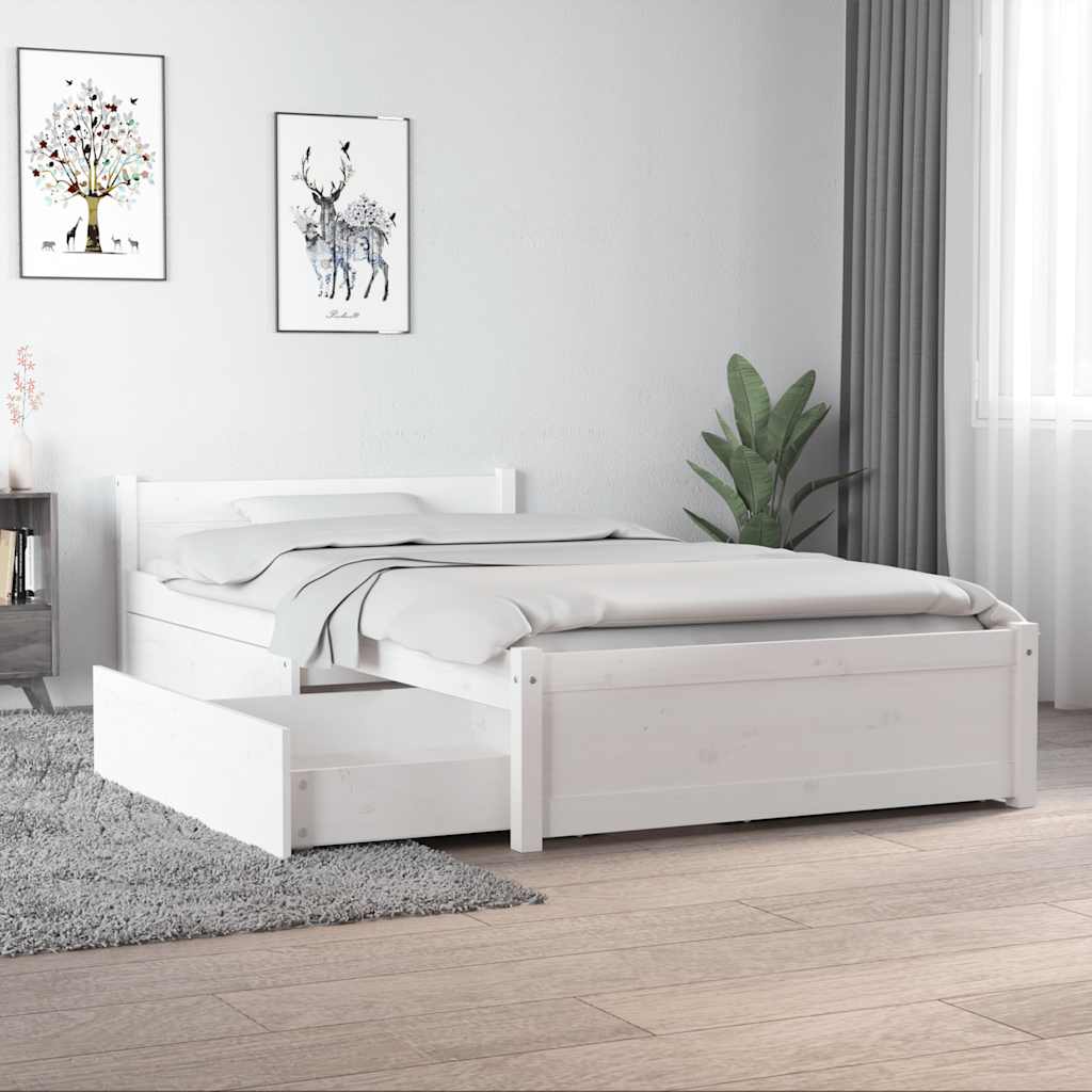 Estrutura cama com gavetas 90x190 cm single branco