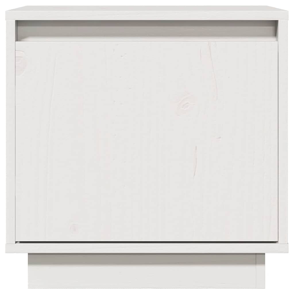 Mesa de cabeceira 40x30x40 cm madeira de pinho maciça branco