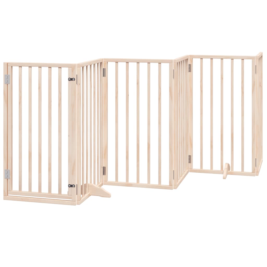 Portão para cães com porta dobrável 15 painéis 750 cm álamo