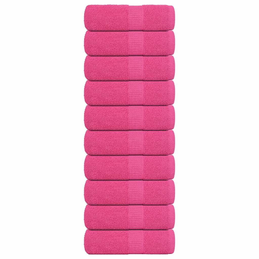 Toalhas de bidé frogn 10 pcs 30x50 cm 360 g/m² rosa