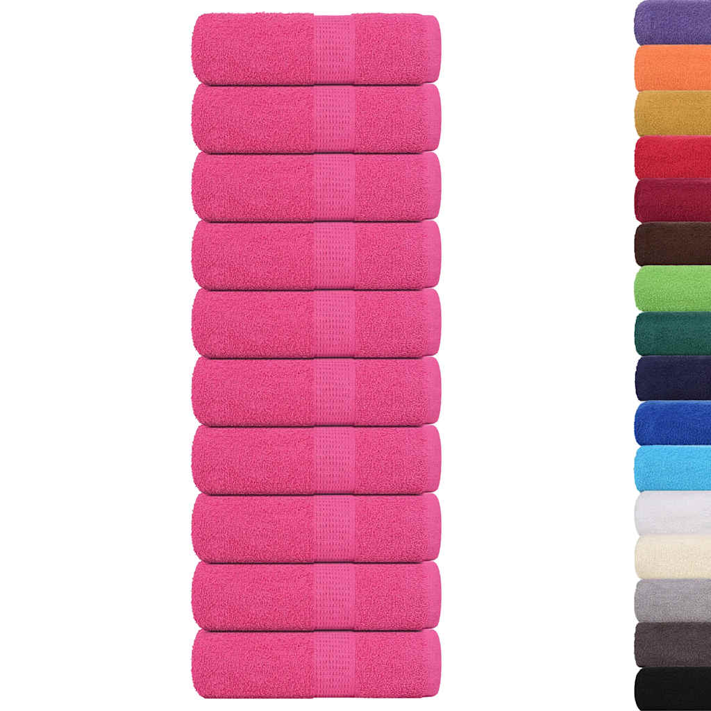 Toalhas de bidé frogn 10 pcs 30x50 cm 360 g/m² rosa