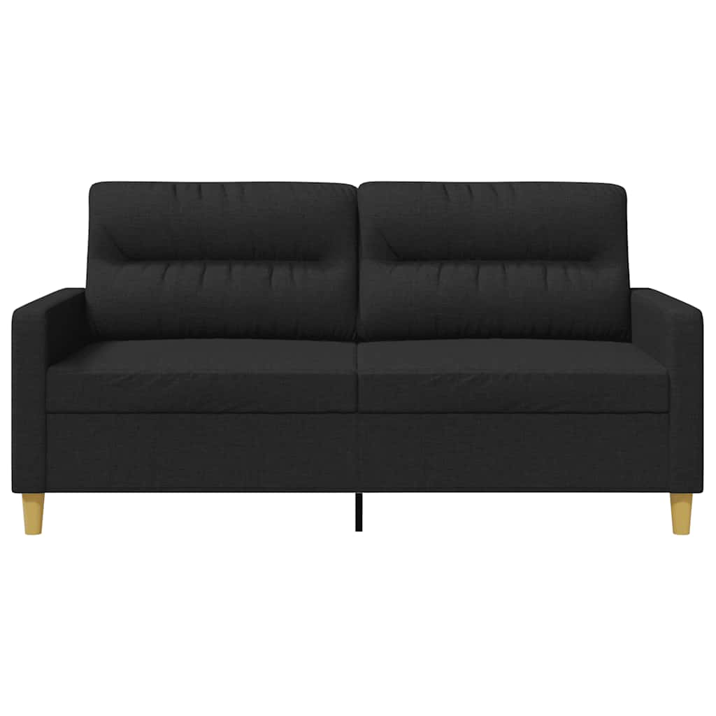 Sofá de 2 lugares tecido 140 cm preto