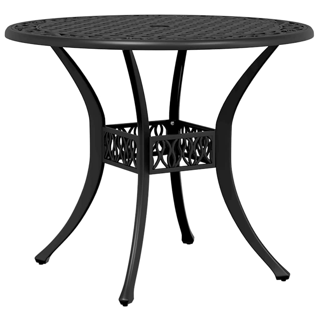 3 Pcs conjunto de bistrô alumínio fundido preto