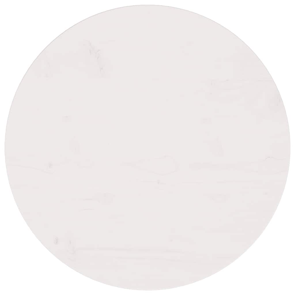 Tampo de mesa pinho maciço ø50x2,5 cm branco