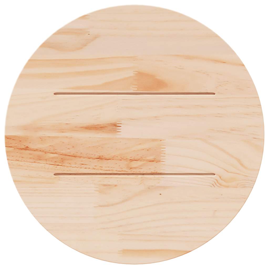 Tampo de mesa pinho maciço ø50x2,5 cm branco