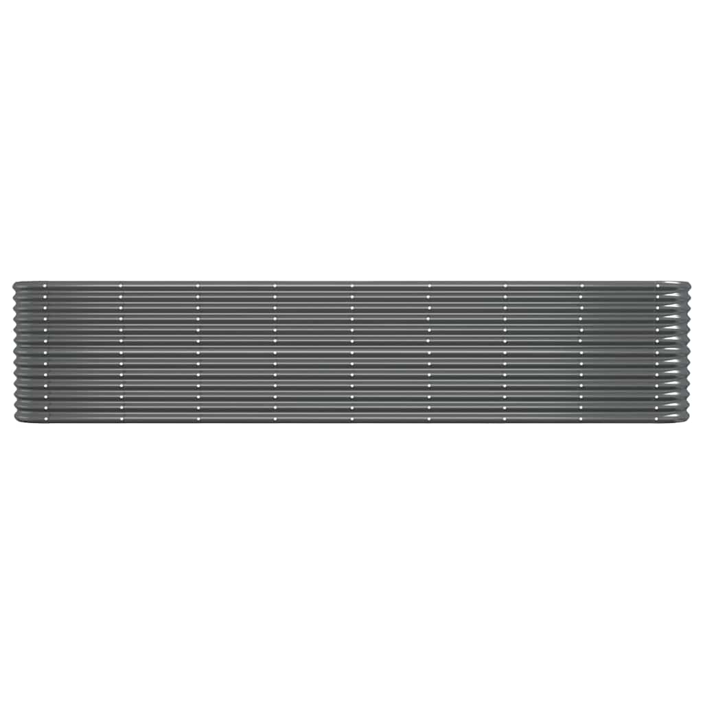 Canteiro elevado jardim 332x40x68 aço galvanizado antracite