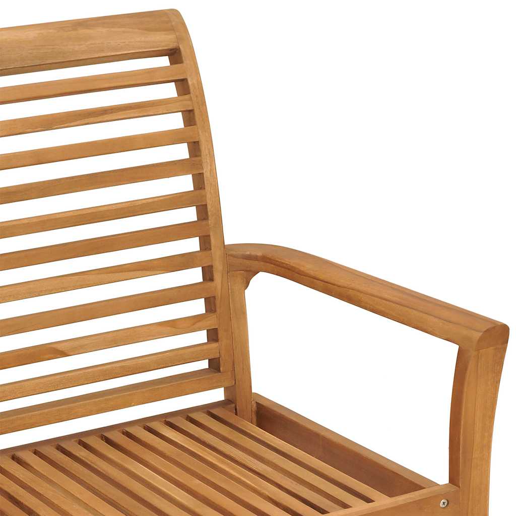 Banco jardim c/ almofadão cinza-acastanhado 112 cm teca maciça