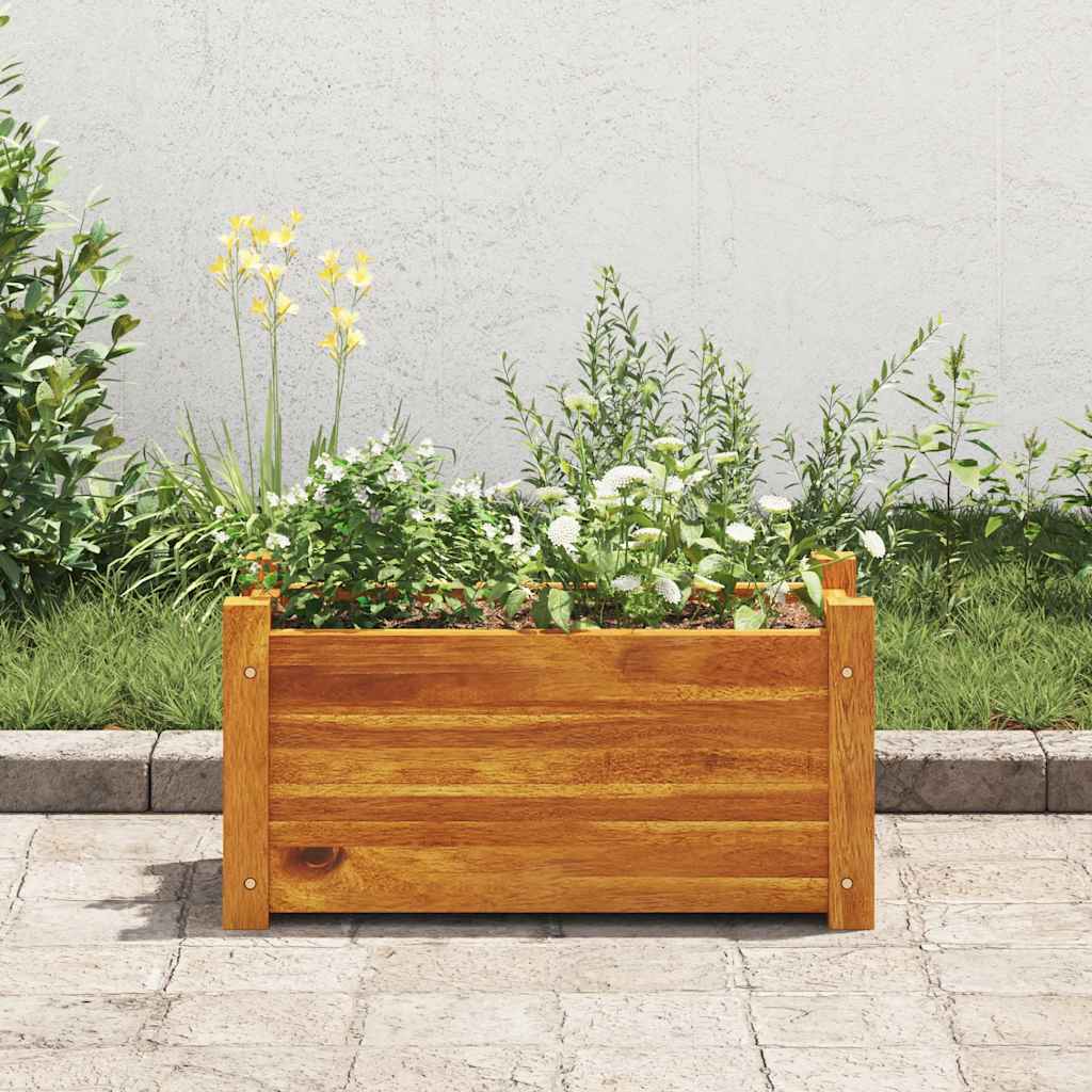 Canteiro elevado de jardim 50x25x25 cm madeira de acácia