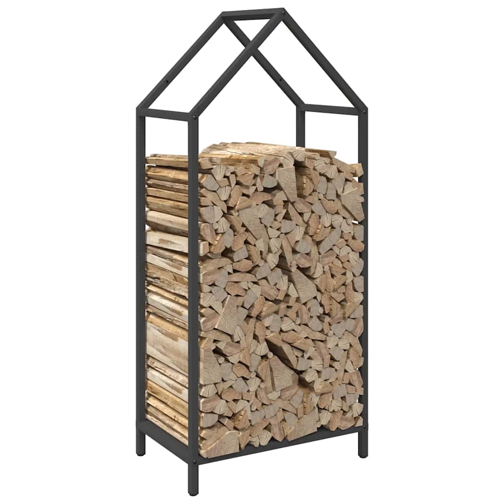 Suporte para lenha 40x25x90 cm aço laminado a frio preto