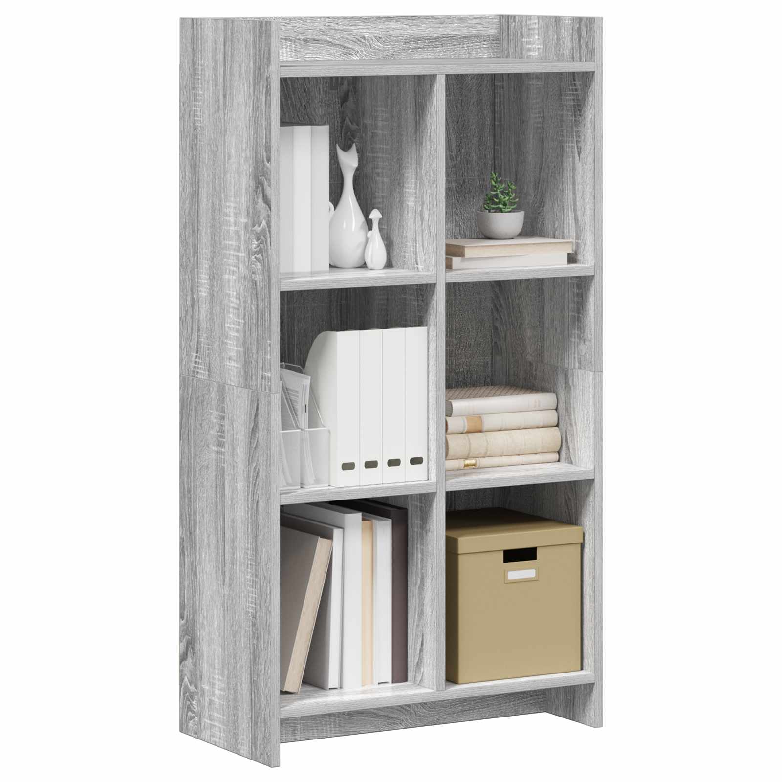 Estante sonoma cinzento 59 x 30 x 111 cm derivados de madeira