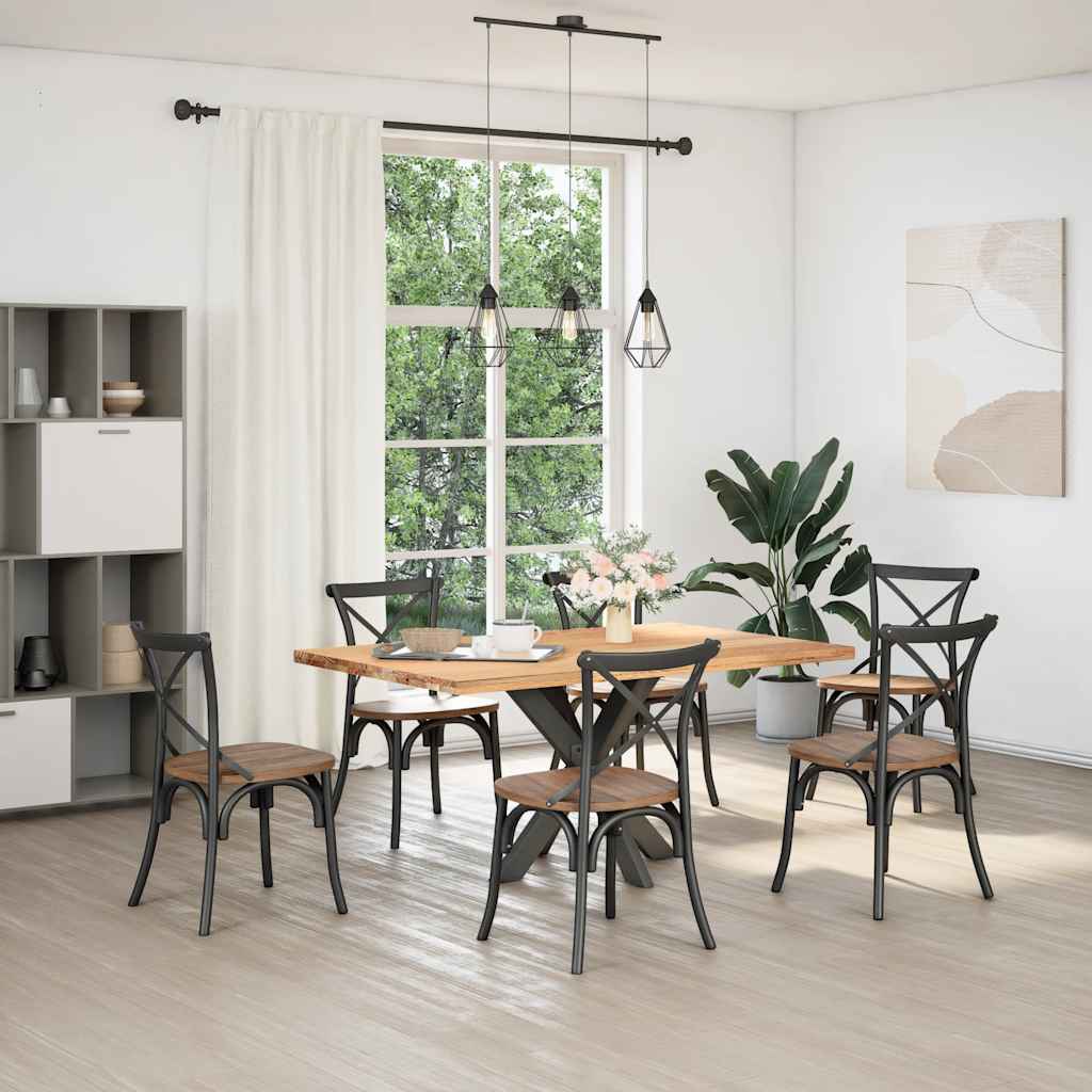 Pé de mesa de jantar em formato de aranha, antracite, 85x85x(72-73) cm, aço