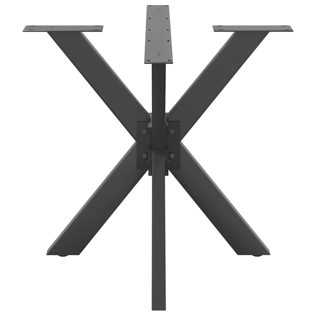 Pé de mesa de jantar em formato de aranha, antracite, 85x85x(72-73) cm, aço