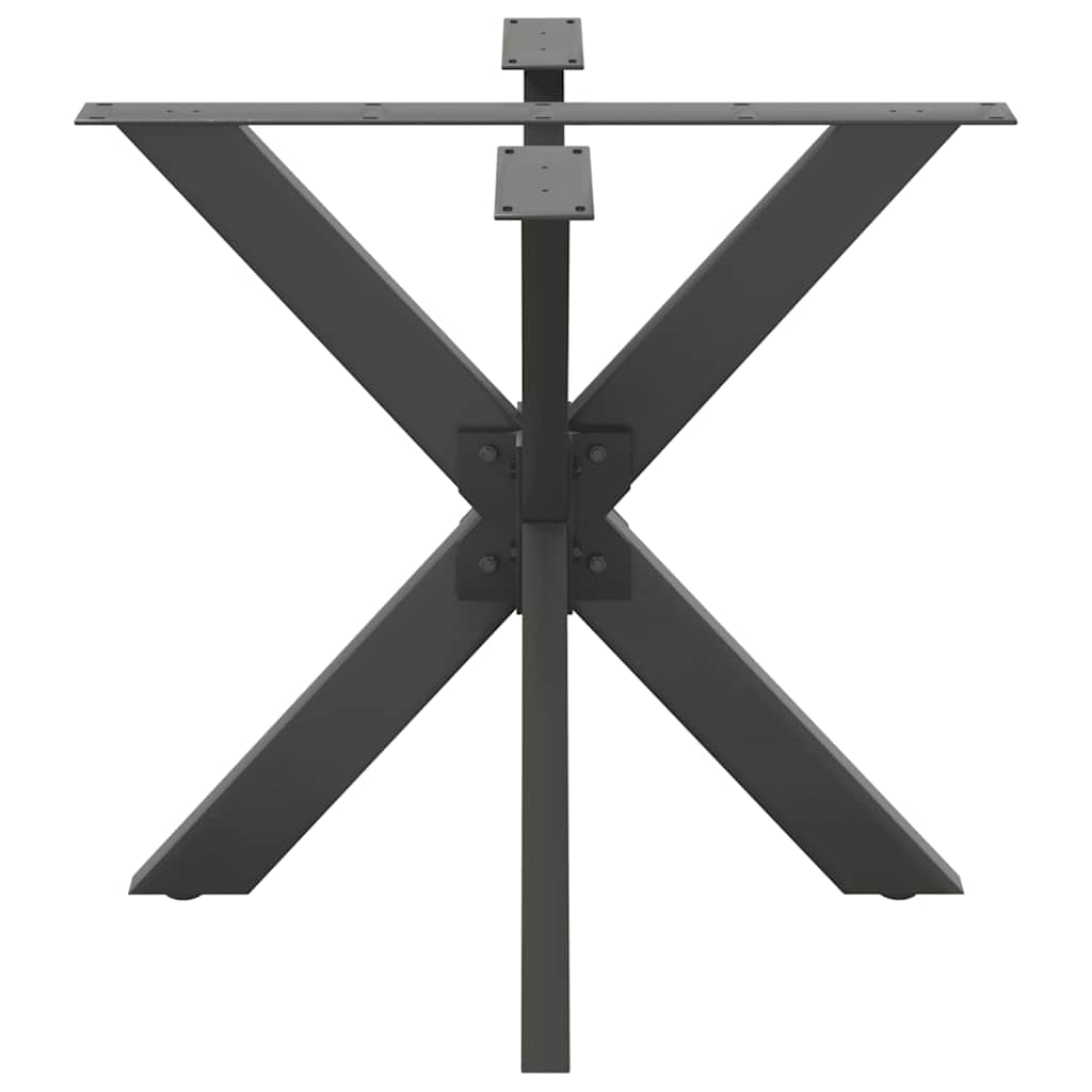 Pé de mesa de jantar em formato de aranha, antracite, 85x85x(72-73) cm, aço