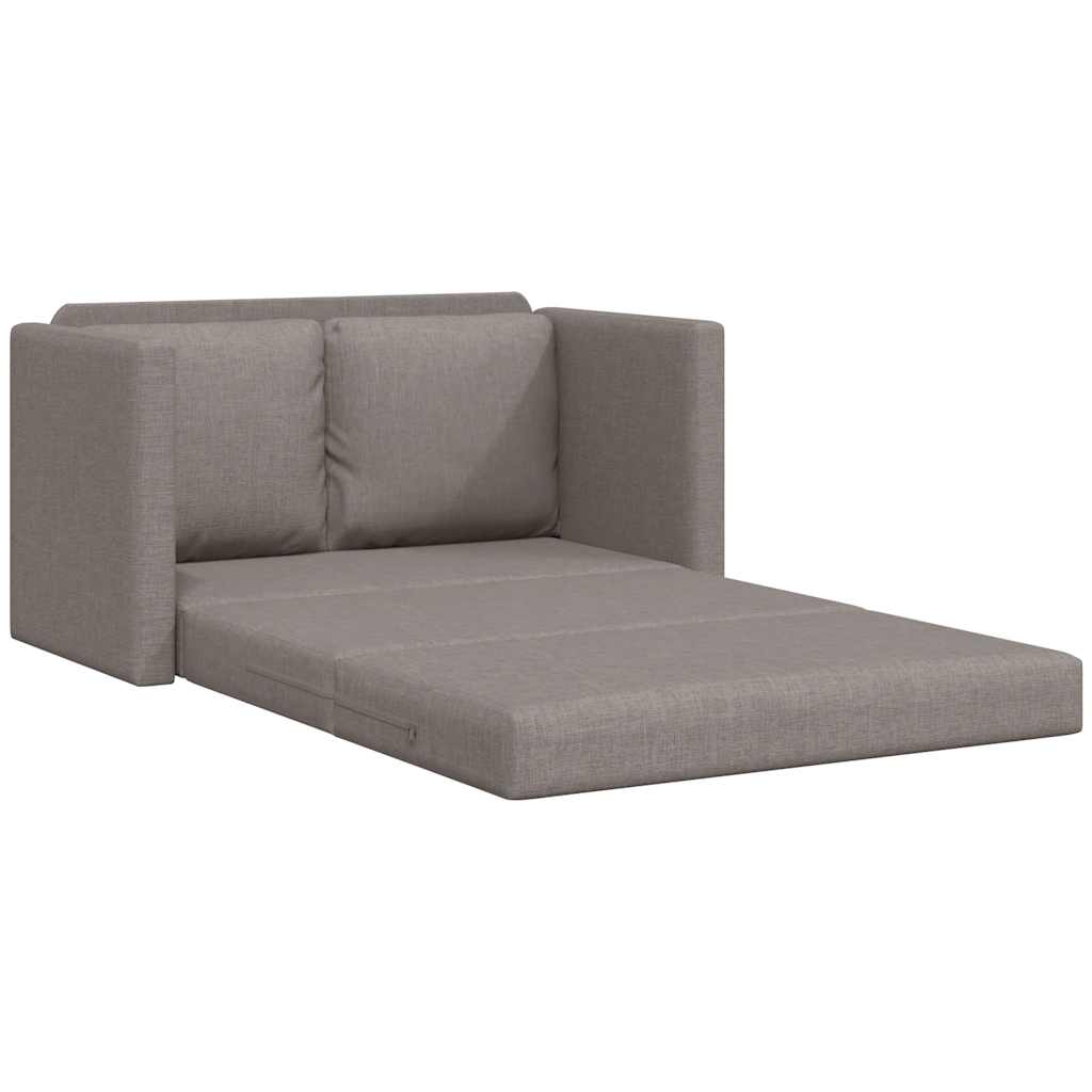Sofá-cama sem pés 112x174x55 cm tecido cinza-acastanhado
