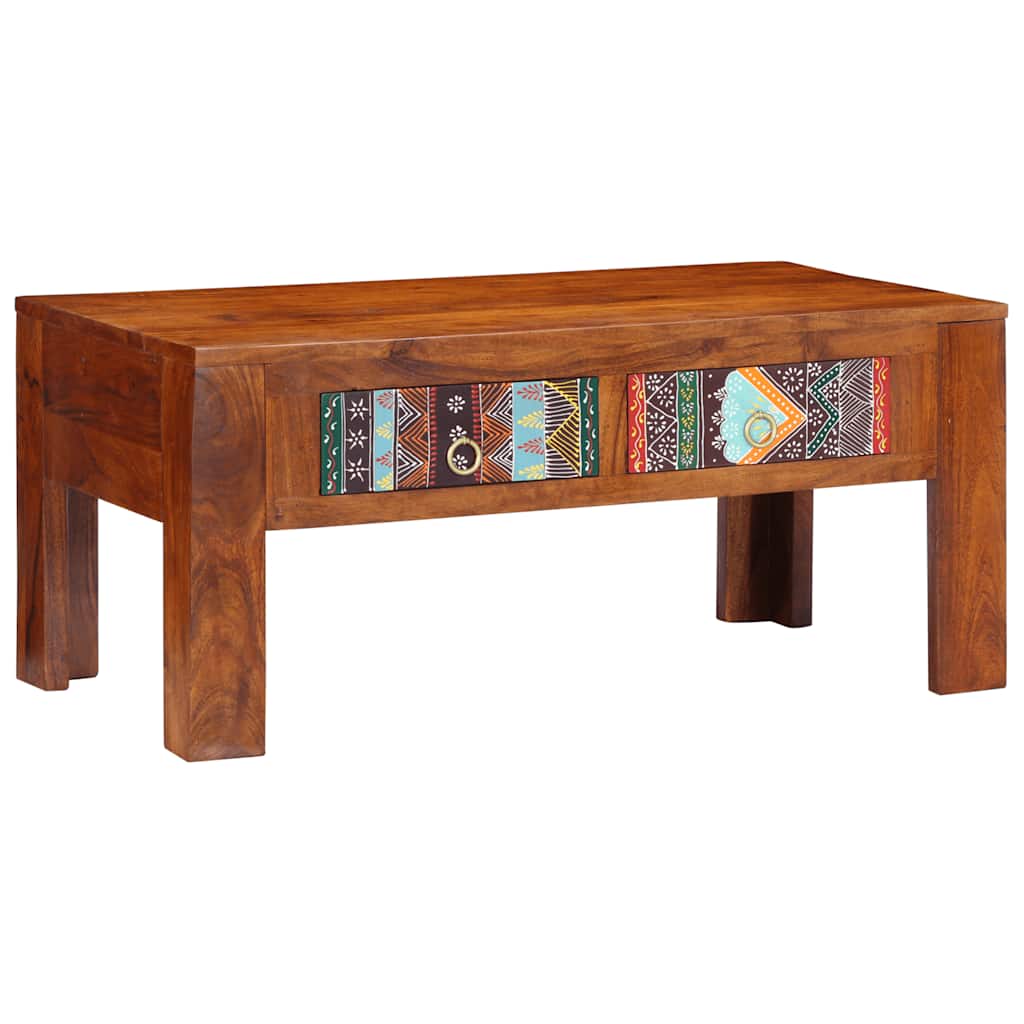 Mesa de centro 90x50x40 cm madeira de acácia maciça