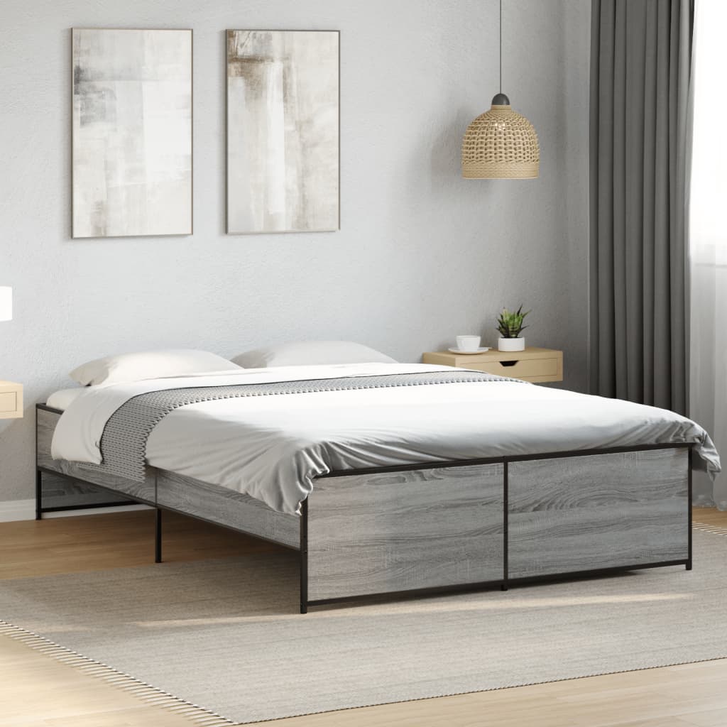 Estrutura de cama 120x190 cm derivados madeira/metal