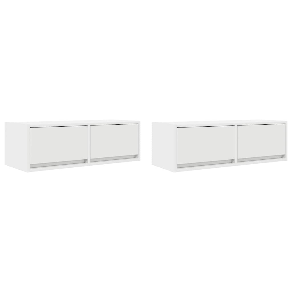 Móveis de TV 2 pcs 80x31x25,5 cm deriv. madeira branco