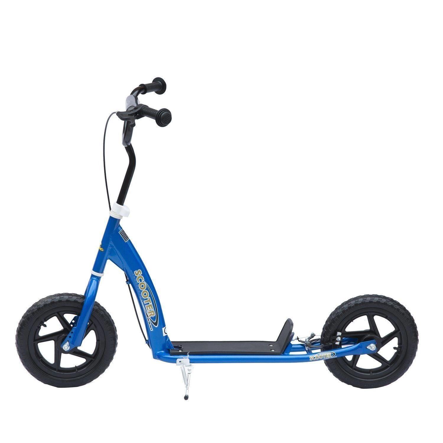 Trotinete para Crianças acima de 5 anos Scooter de 2 Rodas Grandes de 12 Polegadas com Freio e Guidão Ajustável em Altura Carga
