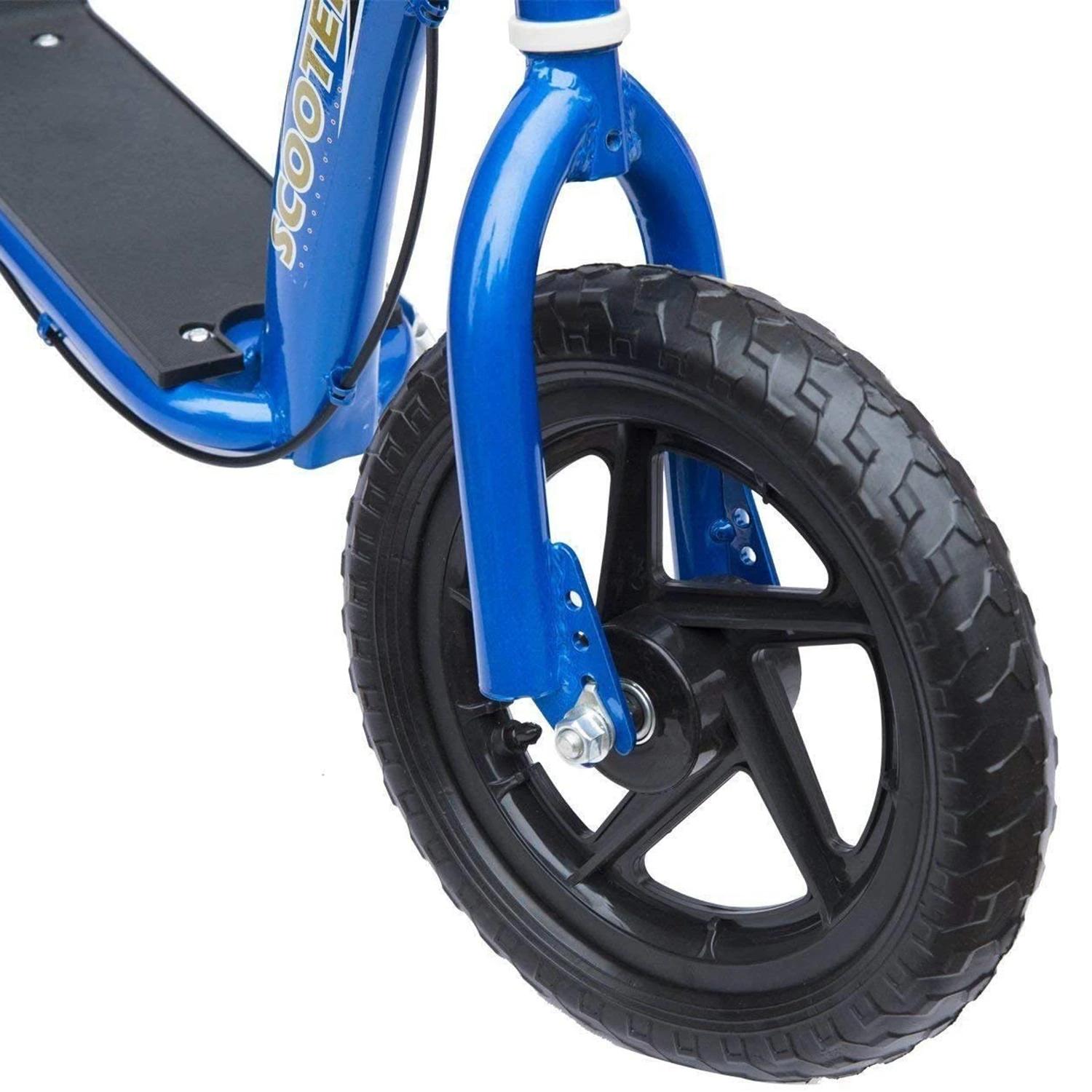 Trotinete para Crianças acima de 5 anos Scooter de 2 Rodas Grandes de 12 Polegadas com Freio e Guidão Ajustável em Altura Carga