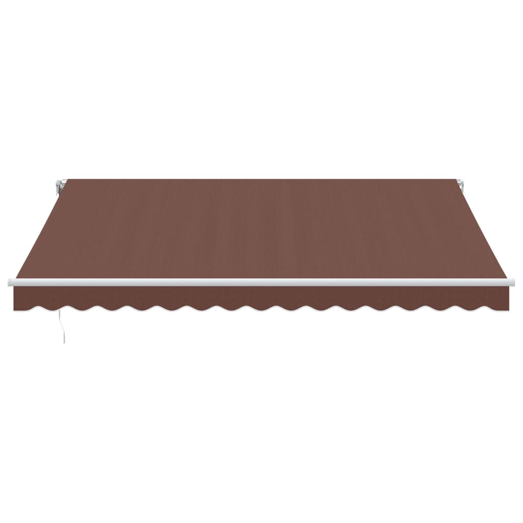 Toldo retrátil automático 400x350 cm castanho
