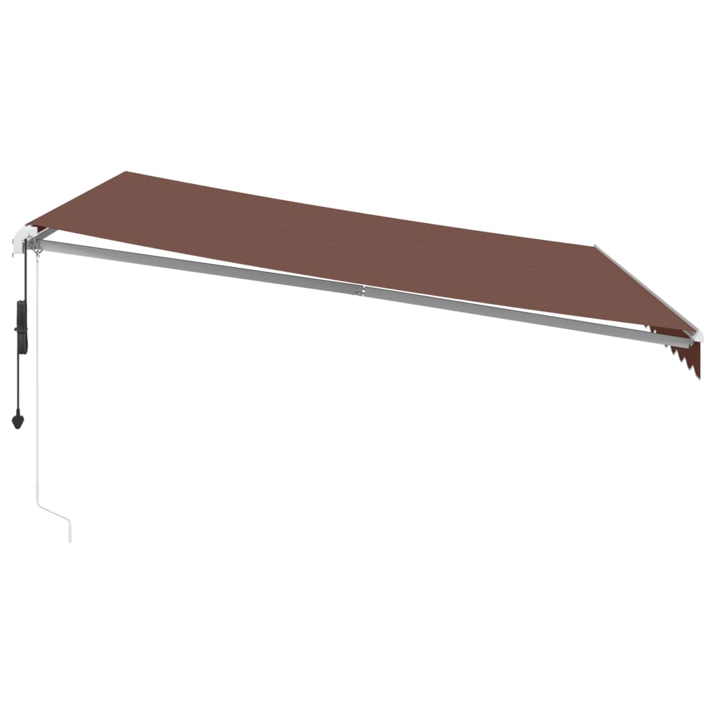 Toldo retrátil automático 400x350 cm castanho
