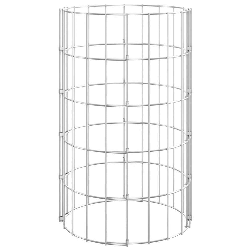 Canteiro elevado/cesto gabião em poste ø30x50cm aço galvanizado