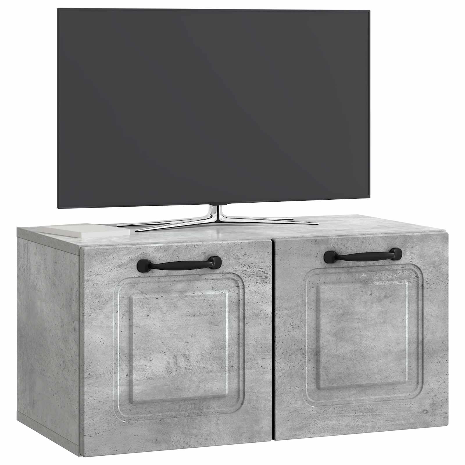 Gabinete de TV de parede cinzento cimento 59,5 x 31 x 30 cm
