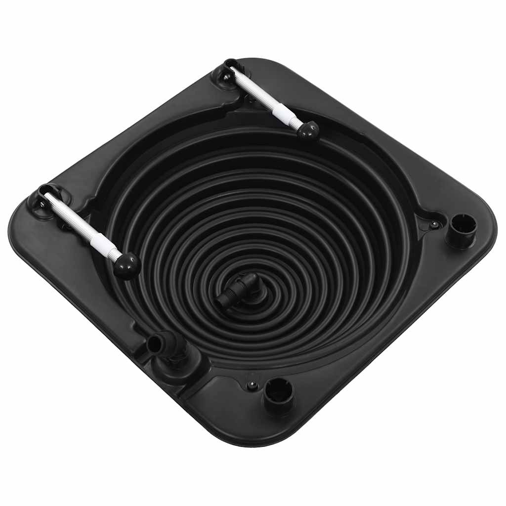 Aquecedor de piscina solar 75x75x36 cm alumínio pead