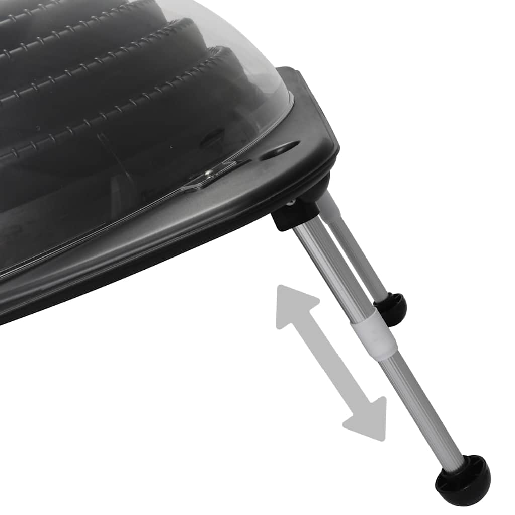 Aquecedor de piscina solar 75x75x36 cm alumínio pead