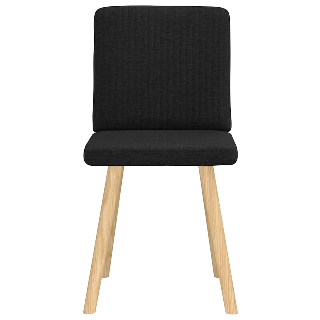 Cadeiras de jantar 2 pcs tecido preto