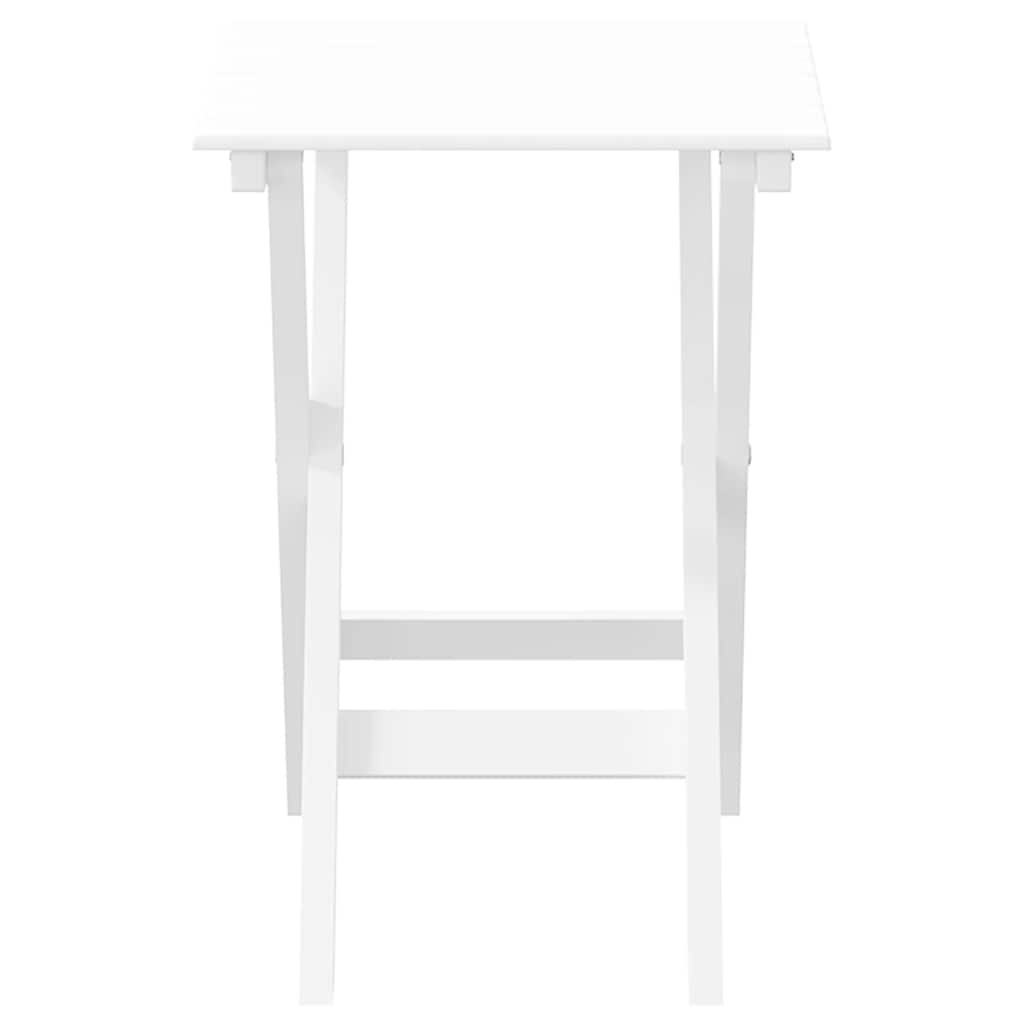 Mesa de apoio dobrável madeira de álamo maciça branco