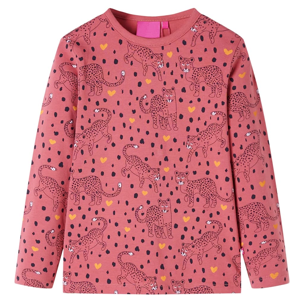 Pijama de manga comprida para criança rosa-velho 92
