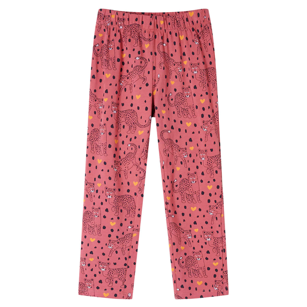 Pijama de manga comprida para criança rosa-velho 92