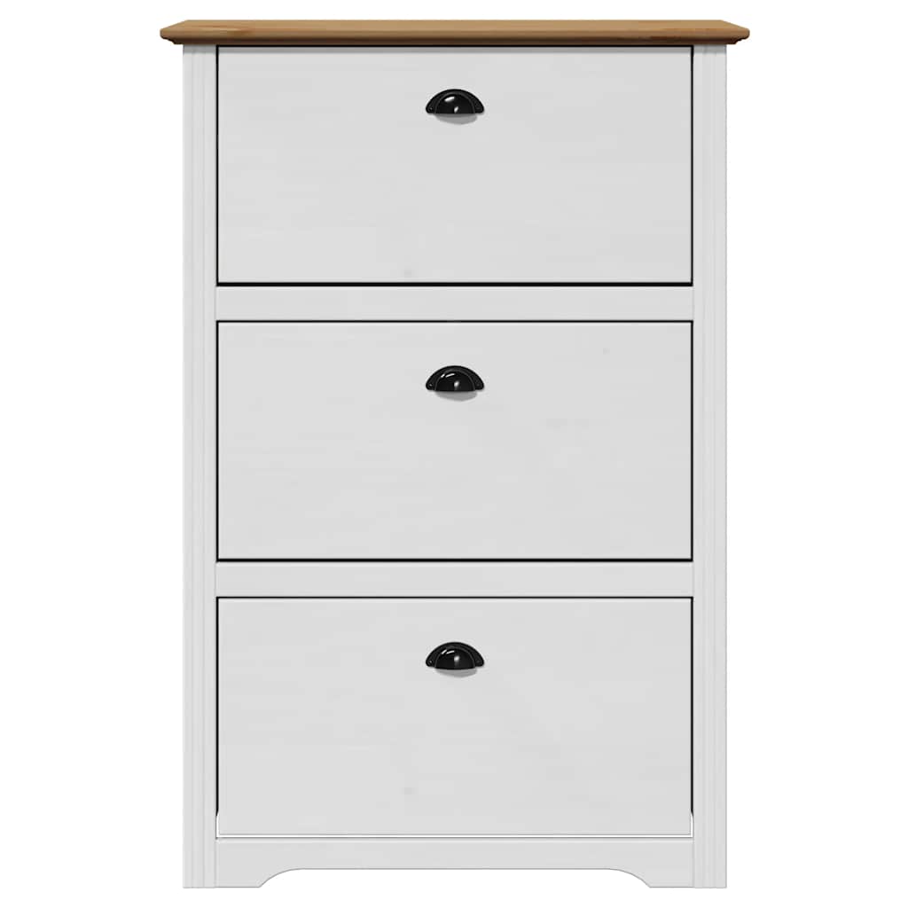 Sapateira bodo 80x35x118 cm branco e castanho