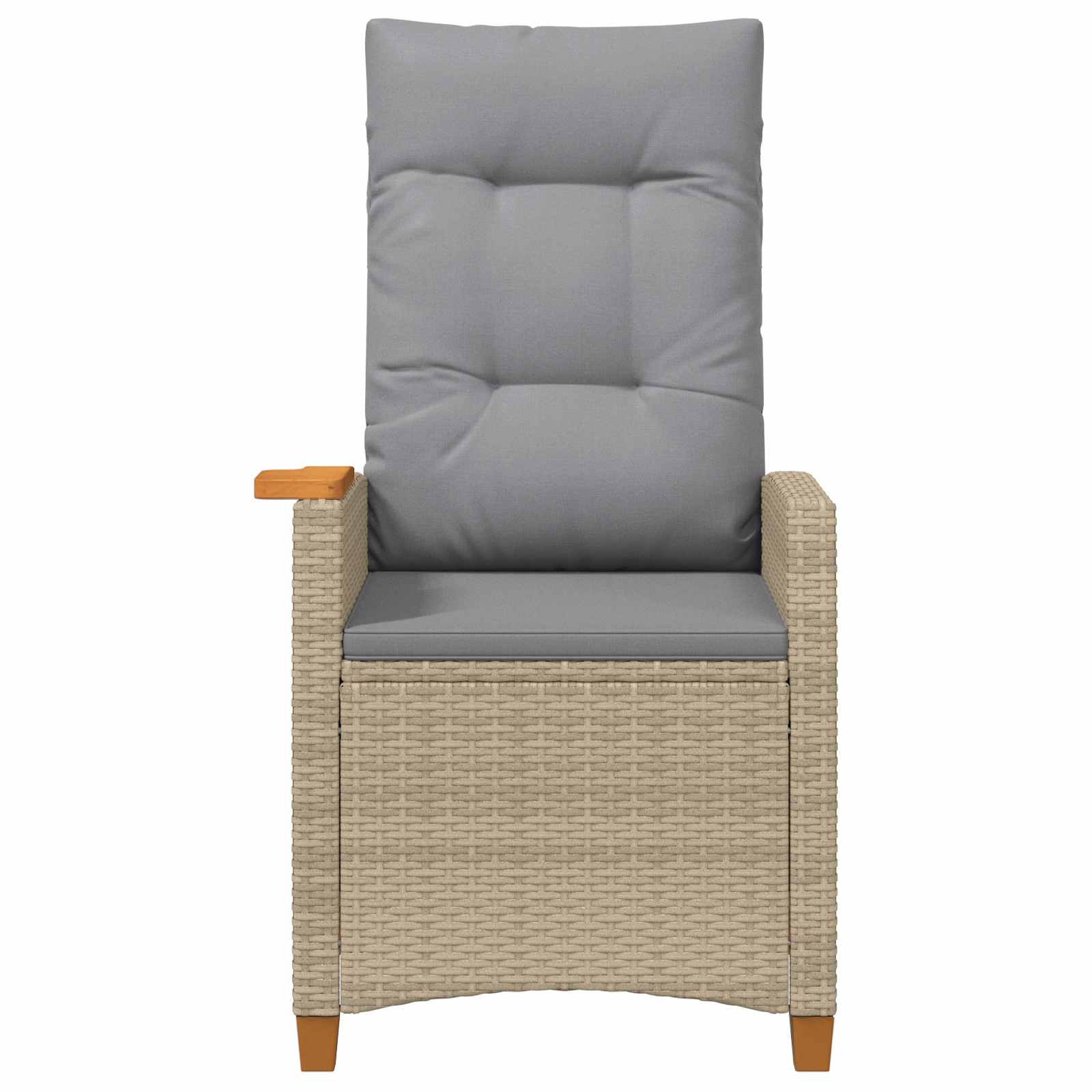 Cadeira reclinável com prato para chá 62 x 64 x 112 cm vime PE