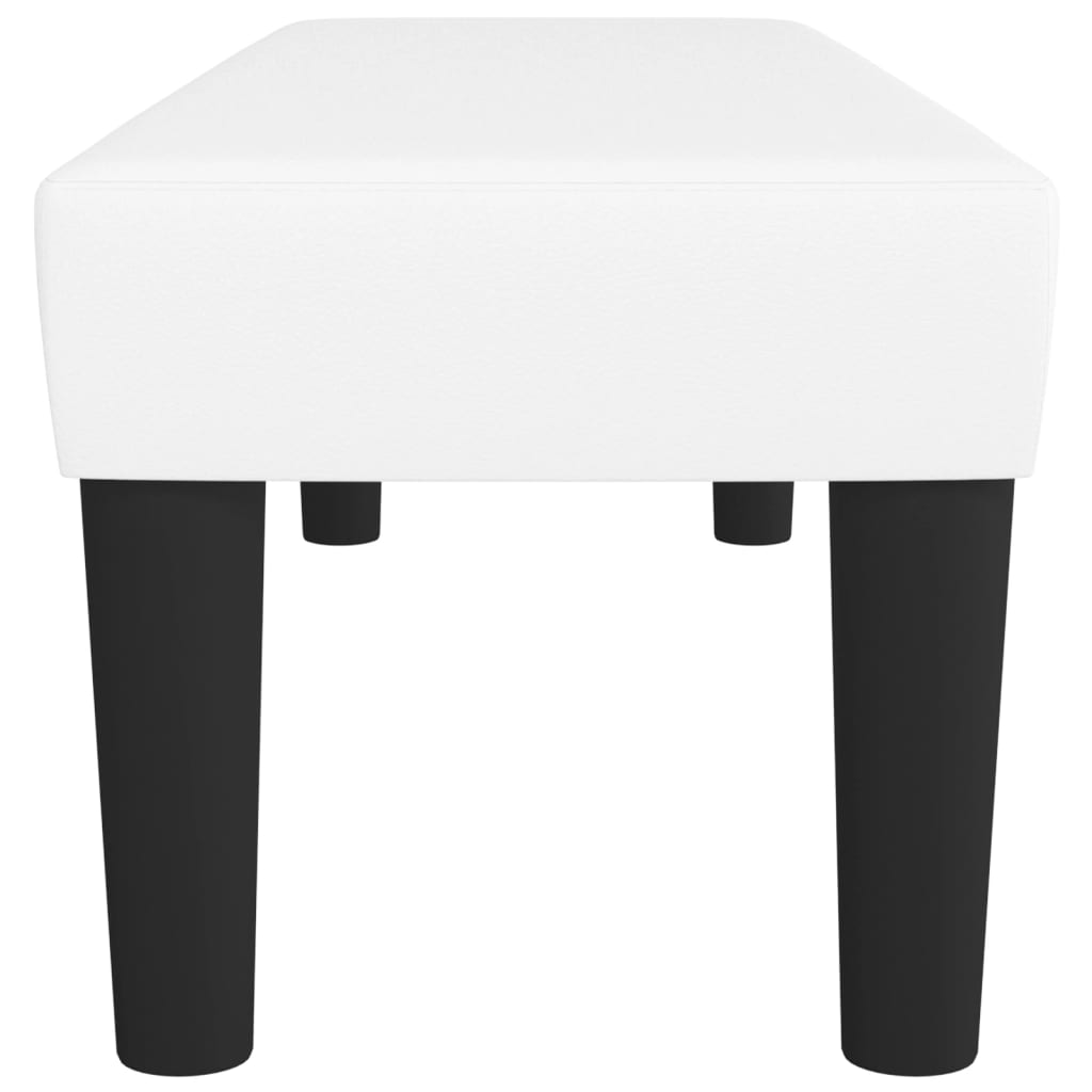 Banco 100x30x30 cm couro artificial branco