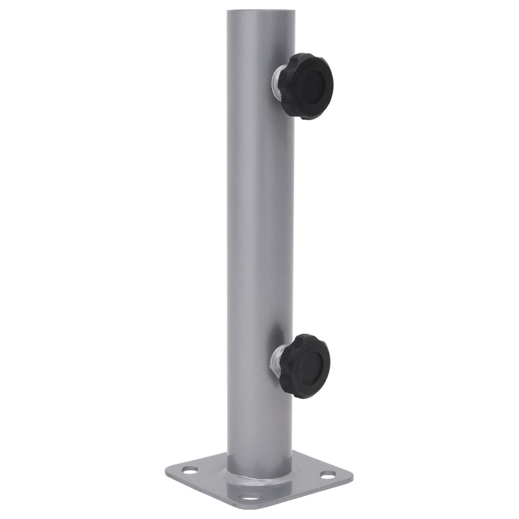 Base de guarda-sol para poste de ø32/34/38 mm aço prateado