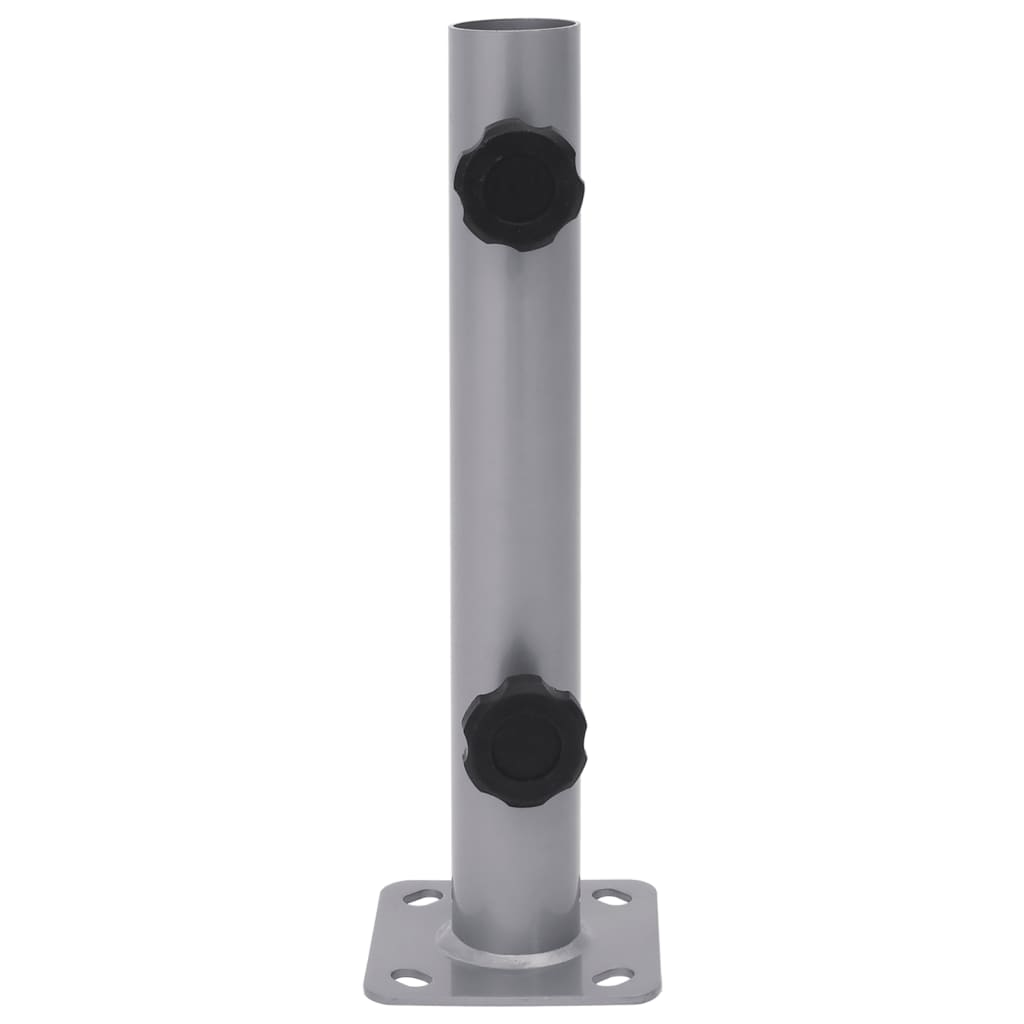 Base de guarda-sol para poste de ø32/34/38 mm aço prateado
