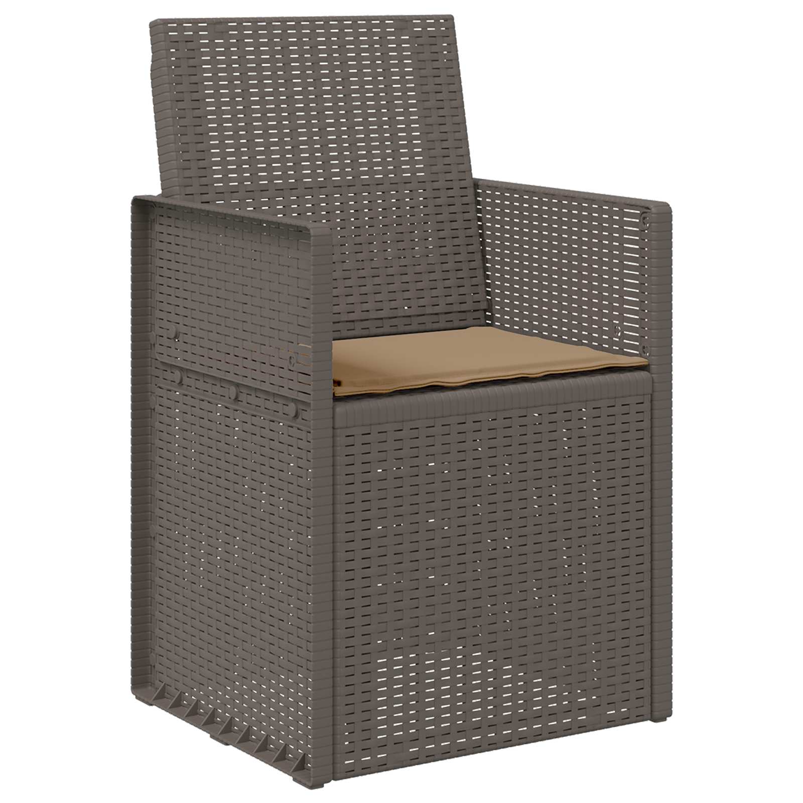Cadeiras de jantar para jardim 2 unid. cinza claro e taupe PP