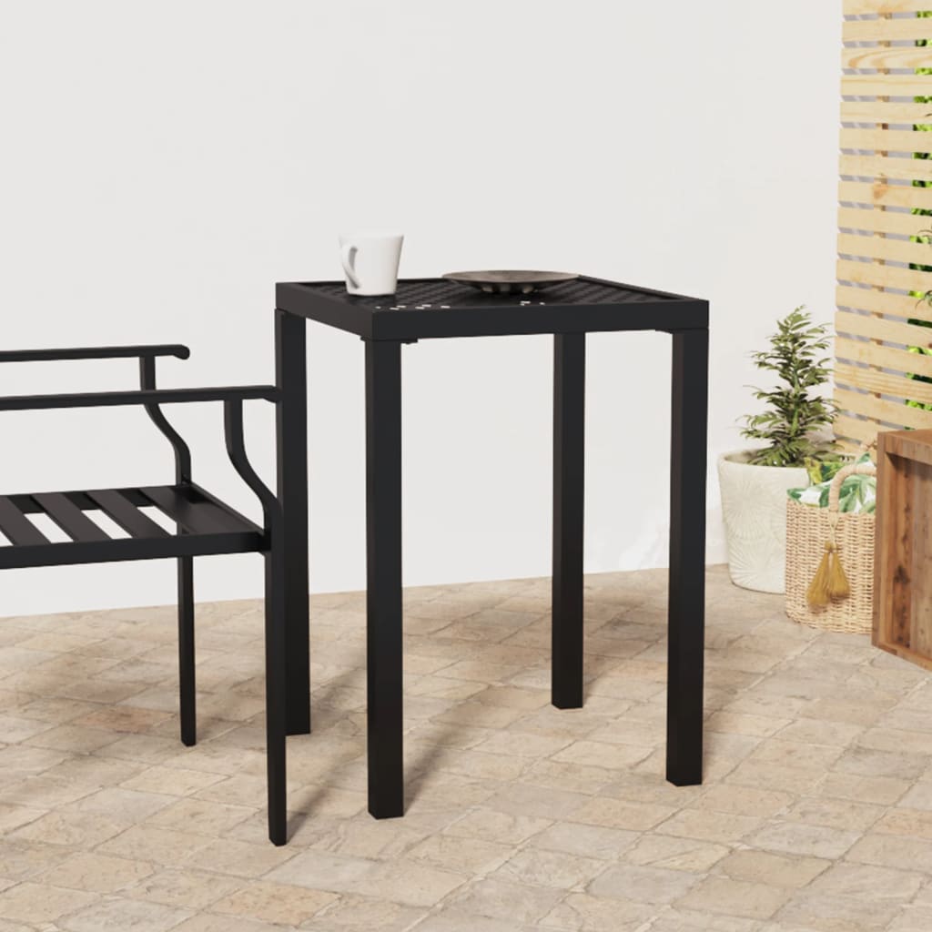 Mesa de jardim 50x50x72 cm aço antracite