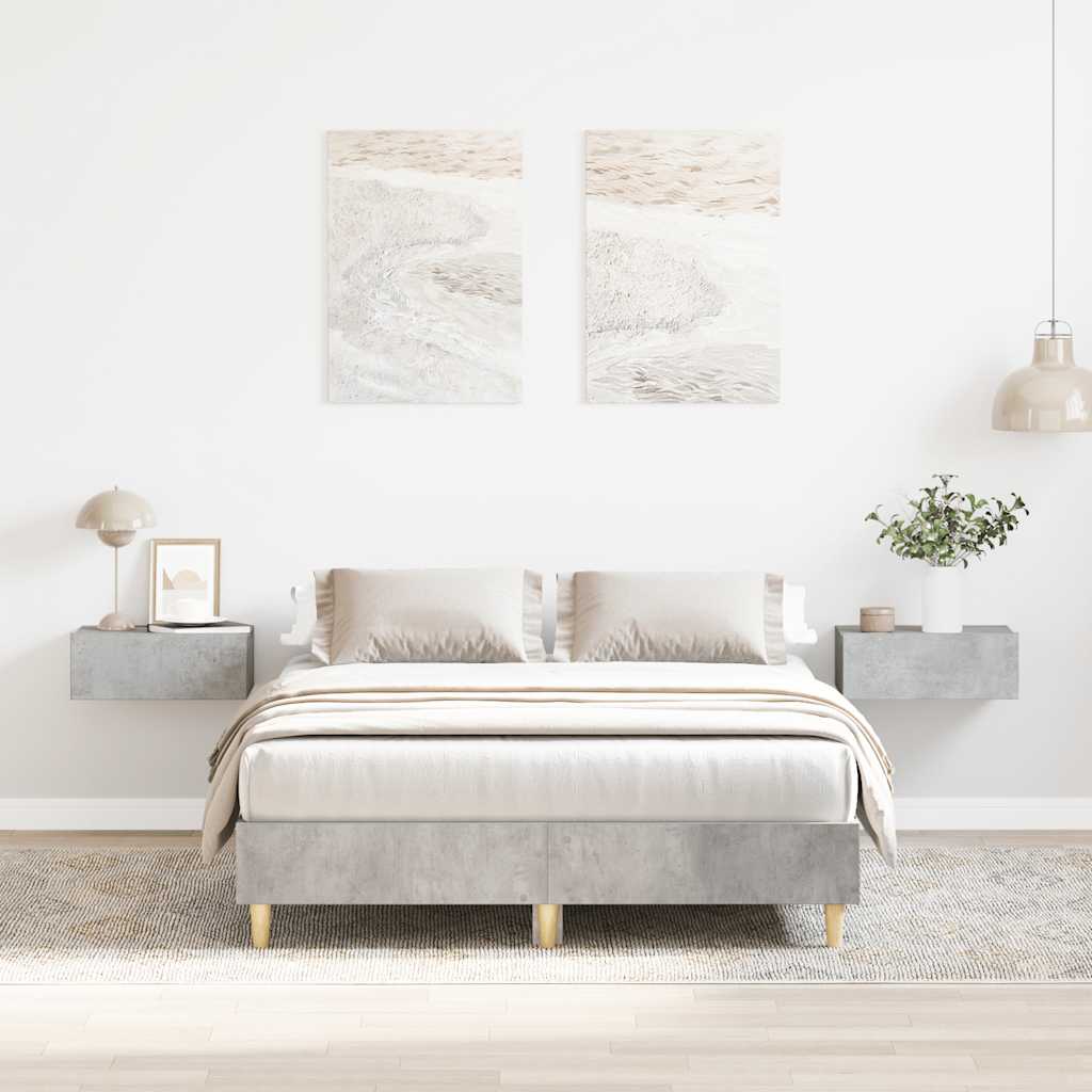 Estrutura de cama sem colchão 120x200 cm cinza cimento