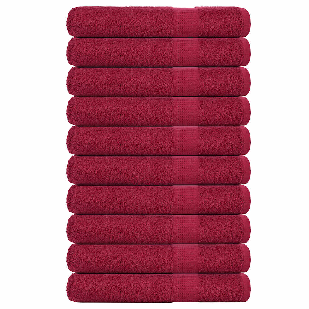 Toalhas de sauna frogn 10 pcs 80x200 cm 360 g/m² bordéus