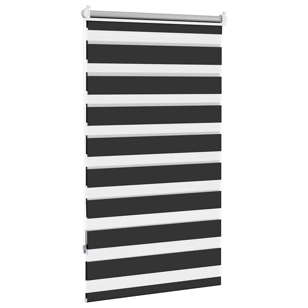 Cortina zebra 90,9x150 cm, largura do tecido 86,7 cm, preta